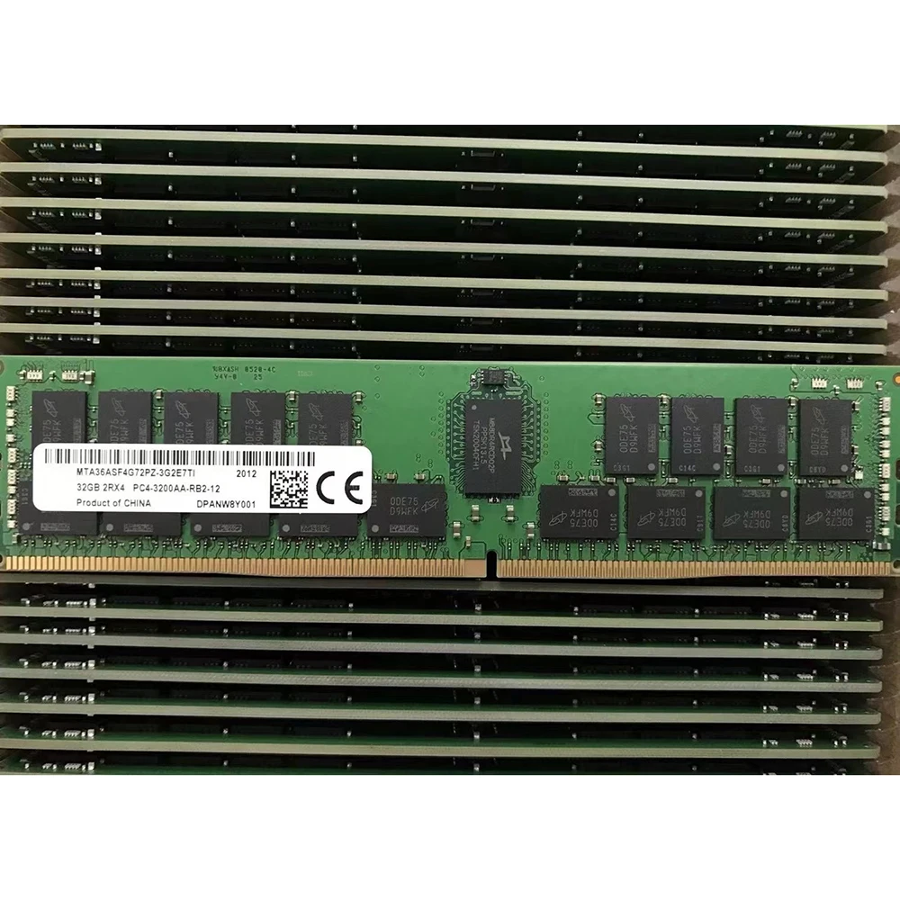 1 peça ram 32gb 2rx4 ddr4 3200 PC4-3200AA-R para memória de servidor mt MTA36ASF4G72PZ-3G2E7