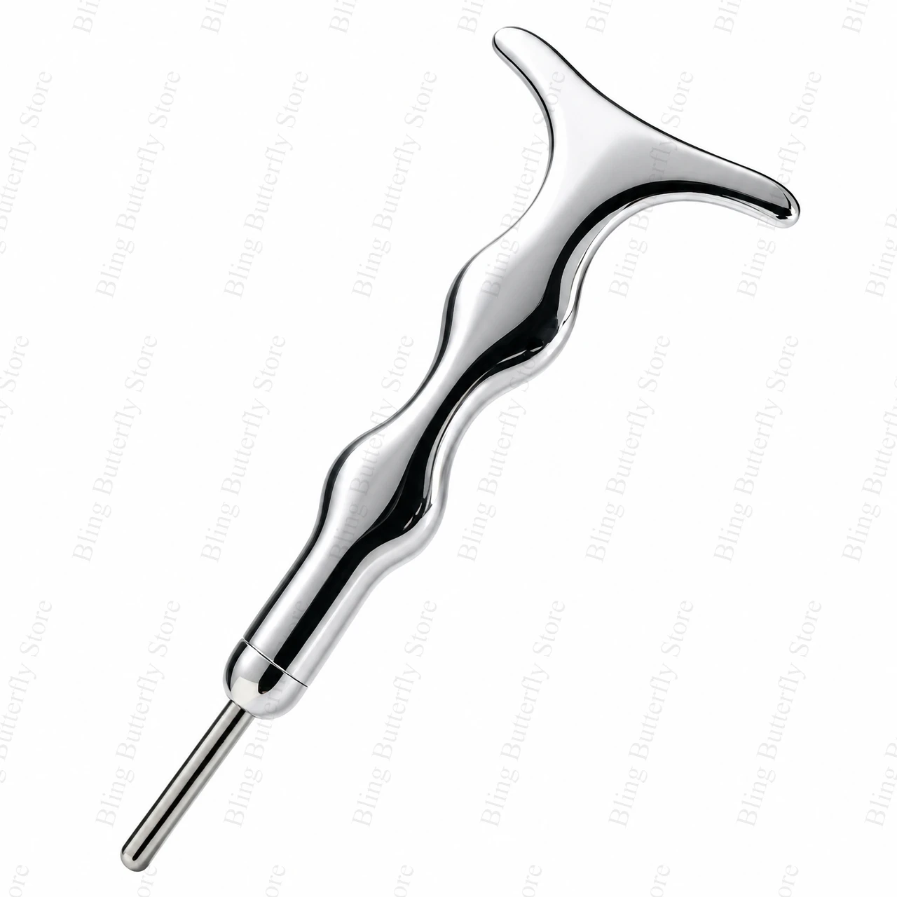 Double Heads Facial Reflexology Massage Tools & Face Gua Sha Tool Face Massage Probe Pen with Spring Facial Massage Stick