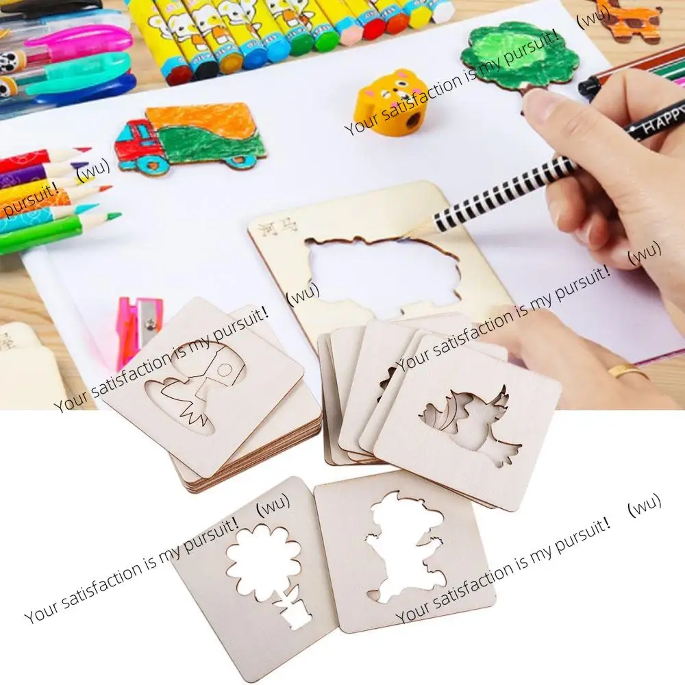Drawing board toy wooden template, learning educational toy DIY painting template