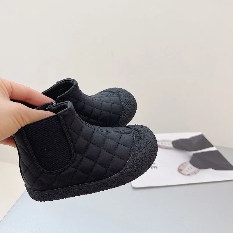 Fashion Baby Boy Girl Ankel Boot Winter Autunm Spring Child PU Leather Warm Fleece Shoes Waterproof Short Boot Baby Shoes 1-4Y