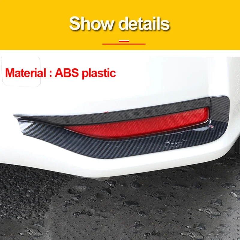 ABS Car Rear Fog Light Lamp Cover Trim Bumper Reflector Decoration Accessories For Toyota Corolla E210 2019-2021 2022 2023 2024 view 3