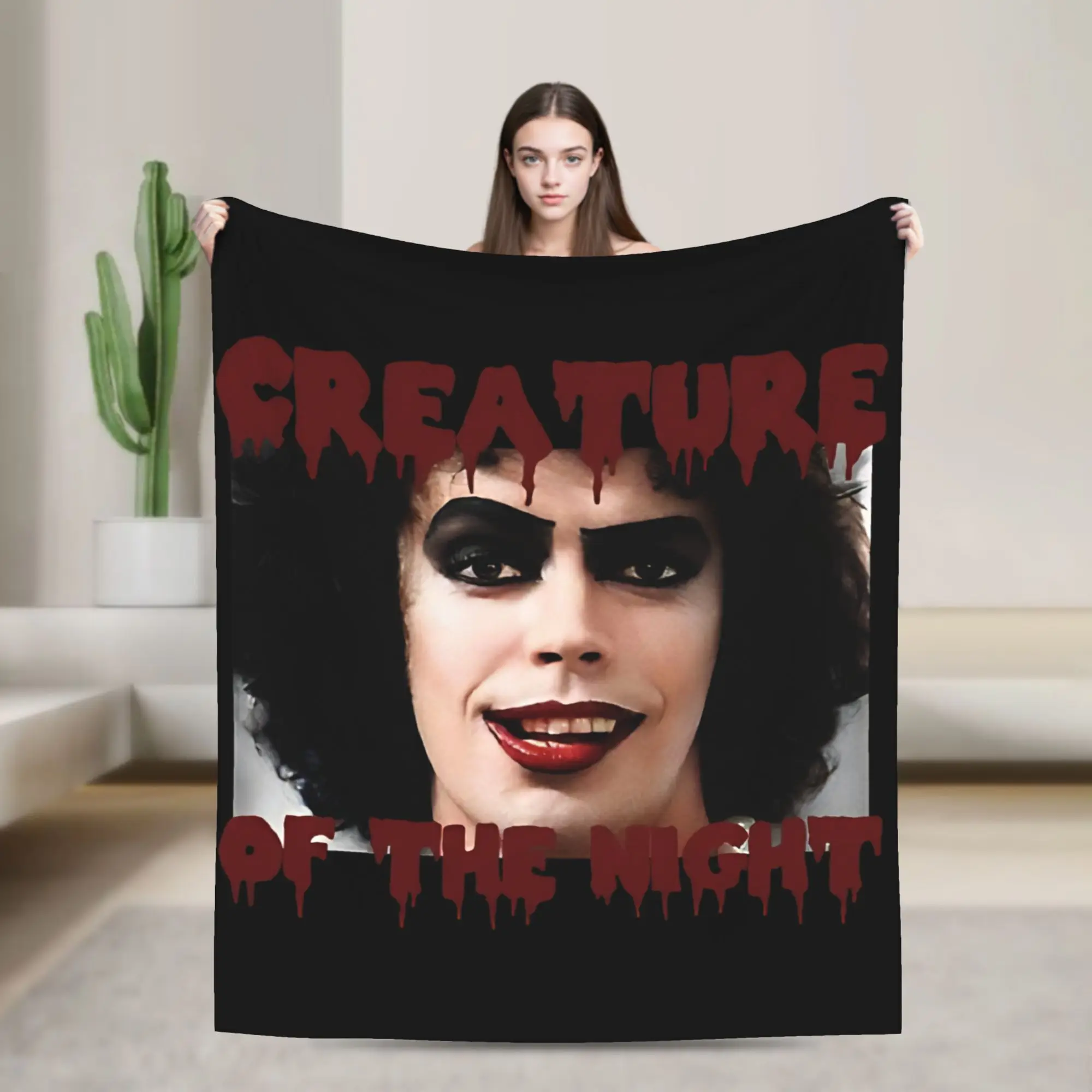 Frank N Furter Horror Movie Blanket The Rocky Horror Picture Show Plush Warm Throw Blanket for Chair Covering Sofa Spring Autumn