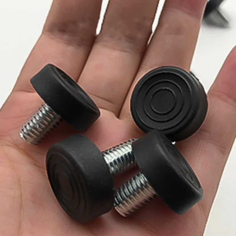4Pcs Rubber M6 M8 Adjustable Furniture Leveling Feet Screw On Sofa Support Legs Anti Slip Leveler Foot Pads For Table Chair