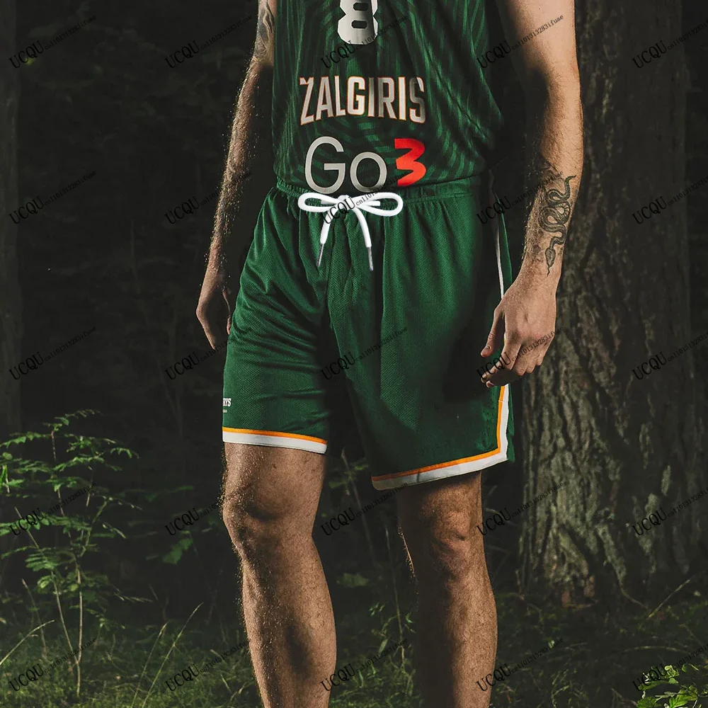 Lituanie basket-ball Žalgiris Kaunas 2025-26 nouveautés short à cordon Style Sport décontracté maiso