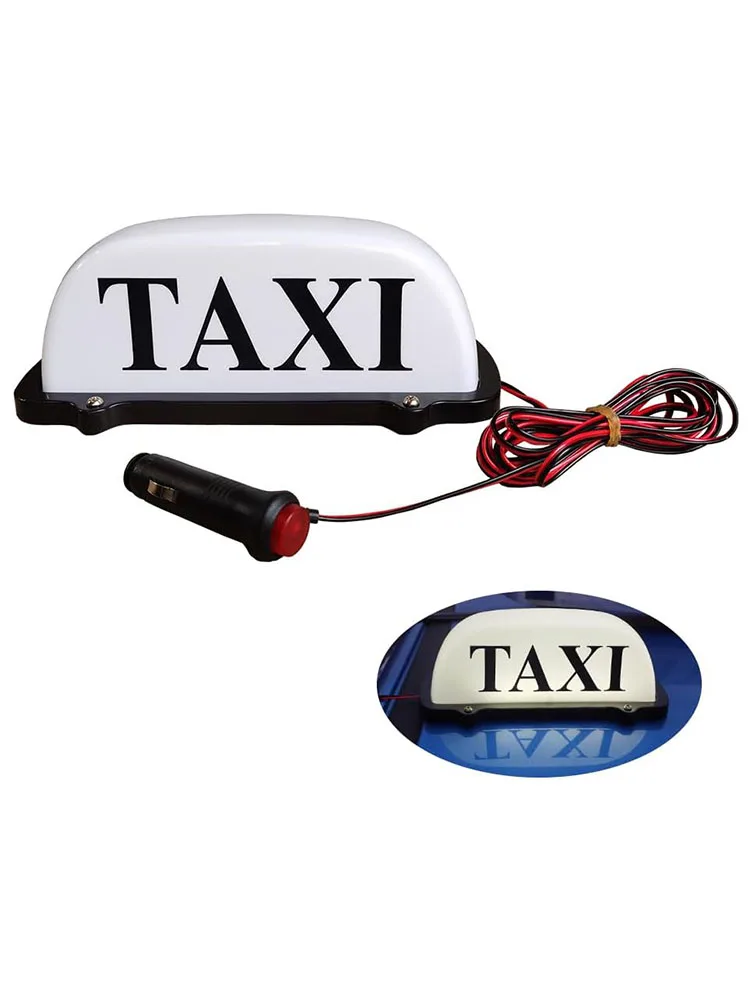12V Taxi Top Light LED Roof Sign With Magnetic Base White Taxi Dome Light Waterproof Super Bright 4 Colors Choice view 3