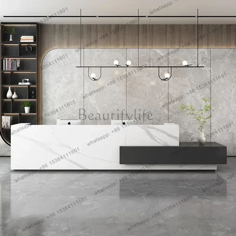 Factory Direct Sales Italian Style Beauty Salon Reception Desks Clothing Store Originality Reception Desks Simplicity Office Fur