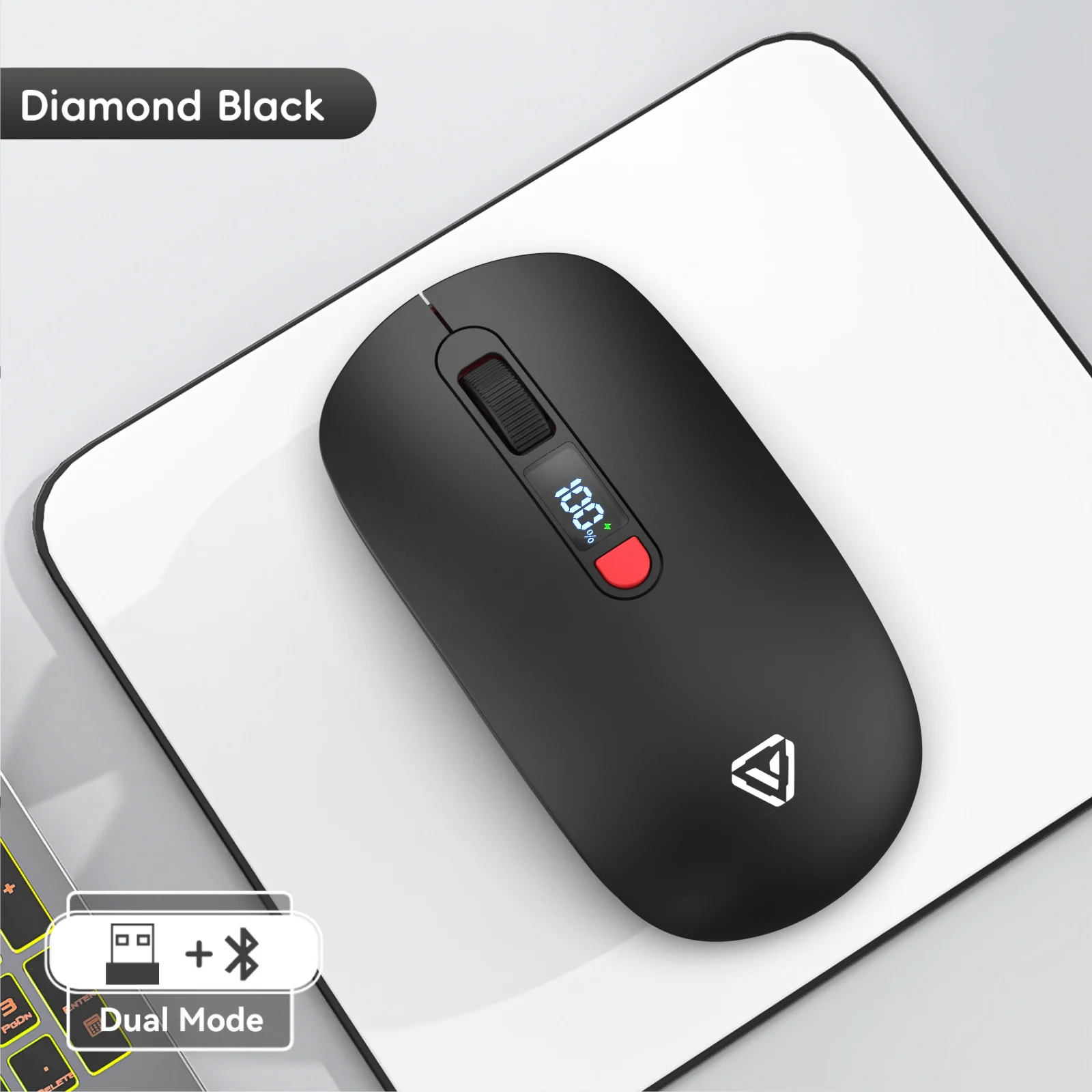 Dual Mode Wireless Mouse, 2.4G Bluetooth Silent Mouse, Rechargeable Gaming Mouse with 4 DPI, Boss Key, Type-C, for PC Laptop Mac