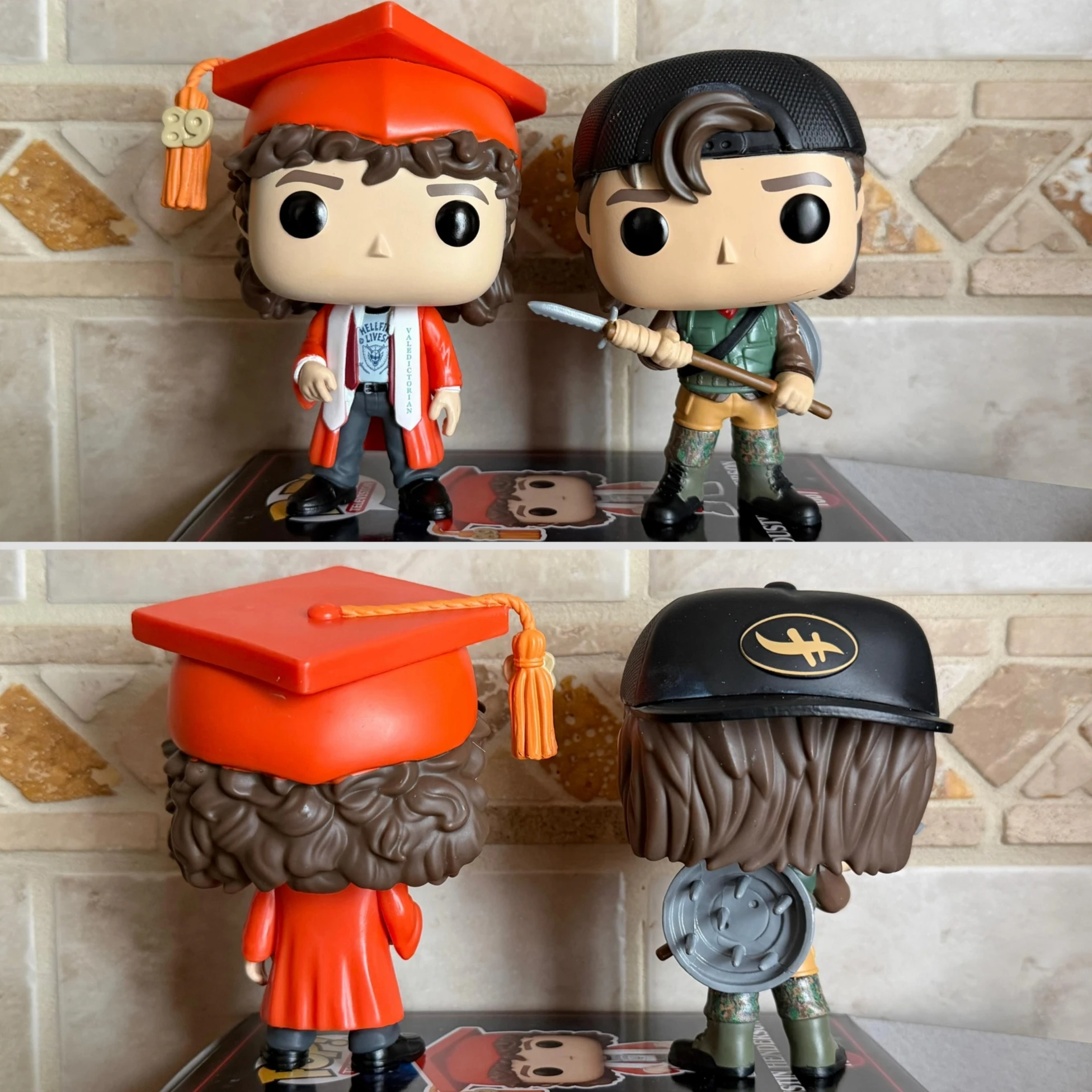 Funko Pop! Stranger Things 5 Figure Dustin Henderson Graduation＆Steve Harrington with Spear Vinyl Figures Official Licensed Toy