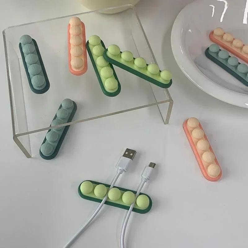 Desktop Fixed Pea Wire Organizer Wire Organizer Storage Hub Self-adhesive Winder Data Wire Winder Office Desk Management Folder