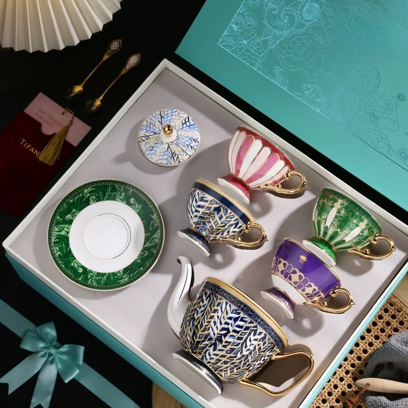 Tea set ceramic coffee cup gift box set housewarming wedding gift