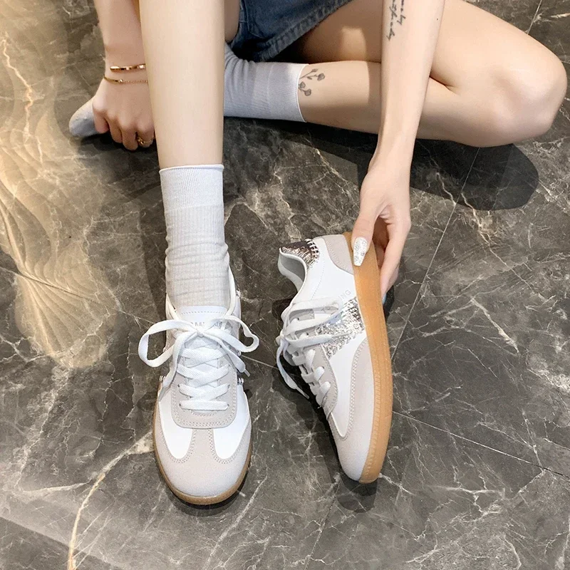 2025Frühling und Herbst, trendige Mode, Nähte, Design, Damen-Sportschuhe, lässig, rutschfest und verschleißfest, Zapatillas Mujer