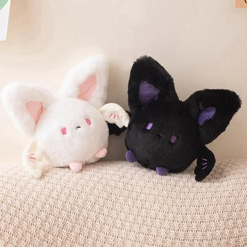 20CM Kawaii suave decoraciones de Halloween regalos blanco negro relleno Animal murciélago juguetes de peluche almohada de felpa para niñas niños