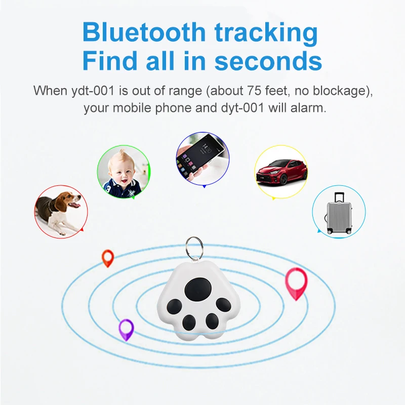 Smart GPS Tracker Key Finder Locator, sem fio, dente azul, anti perdido, alarme bidirecional, dispositivo sensor, rastreador para crianças, animais de estimação, carro, bagagem