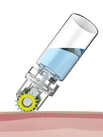 Hydra titanium needle Roller 64 Pins Micro tips Derma needles skin care Anti aging whitening bottle roller serum reusable