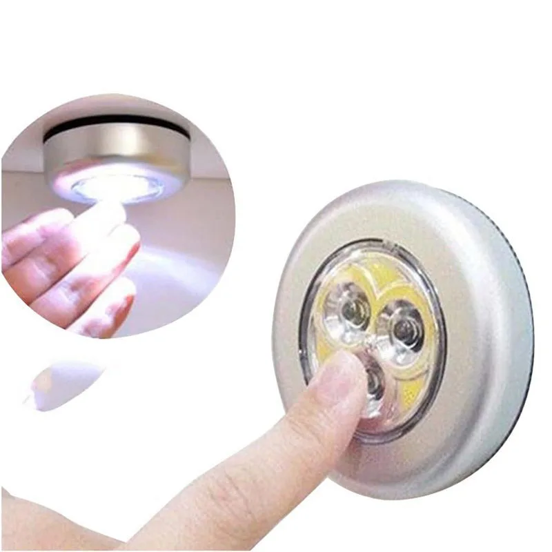 Mini Led Night Light Battery Powered Touch Control Under Cabinet light White Light Wardrobe kitchen Lighting Wall Lamp Light