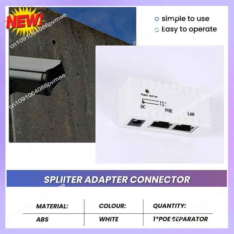 T24C Poe Splitter Poe Injector Rj45 Dc 5.5 มม.X 2.1 มม.Passive Poe Injector Splitter Adapter Connector สําหรับกล้องเครือข่าย Ip