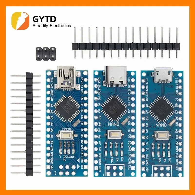 Mini/Type-C/Micro Usb Nano 3.0 Met De Bootloader Compatibele Nano Controller Voor Arduino Ch340 Usb Driver 16Mhz Atmega 328P