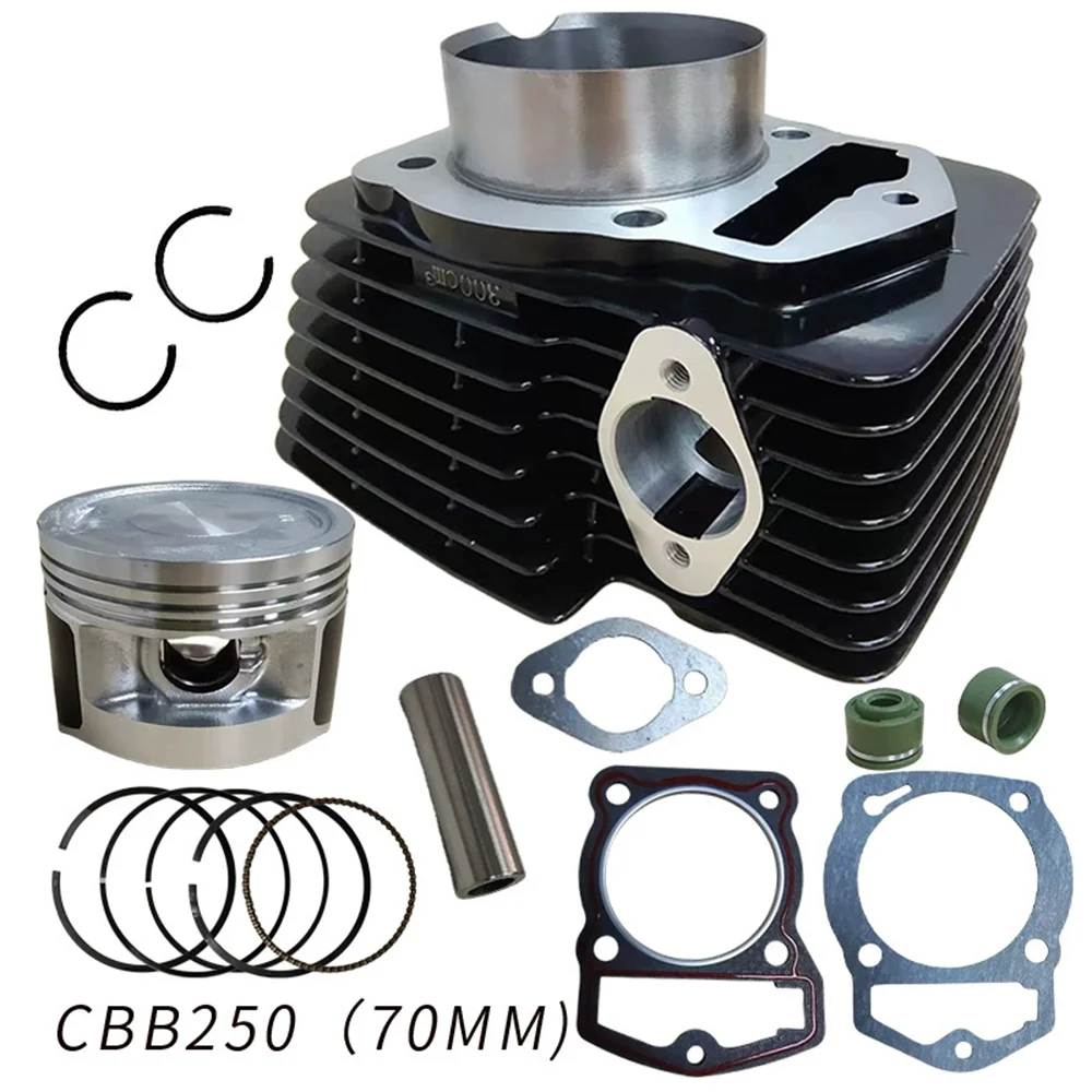 Cylinder Piston Kit For Zongshen CBB250 WELS Veloci Xeverus 300 70mm Big Bore 250cc Top End Rebuild Engine Parts