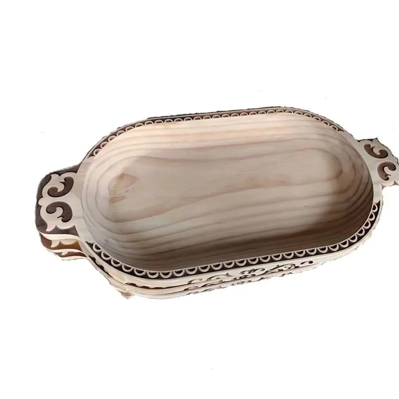 for Salad large deep tray natural wood tray serving bowl