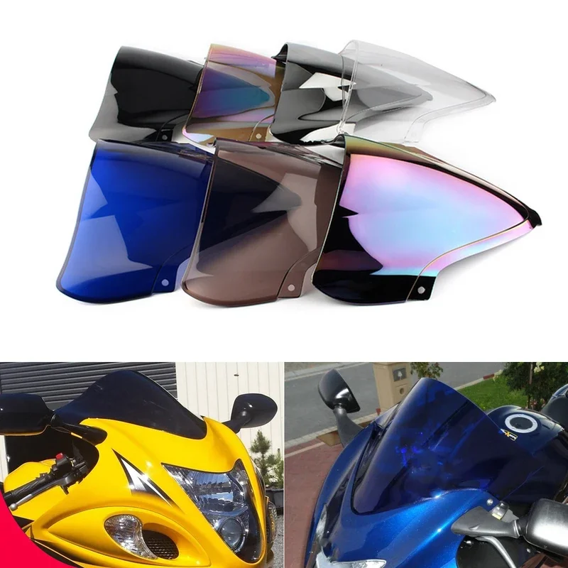 Motorcycle Double Bubble Windshield Deflector Protector Wind Screen For Suzuki Hayabusa GSX 1300R GSX-R 1300 GSXR1300 2008 -2018 #5