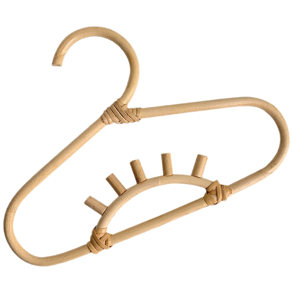 

Premium Rattan Kids Hanger Set of 3 Smooth Finish Childrens Clothing Hanger Space Saving Closet Organizer for Toddlers