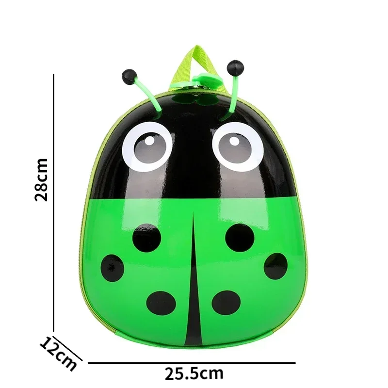 2024 New Eggshell Children\'s Bag Foreign Style Ladybug Pattern Kindergarten Boys and Girls Students Class Backpack Schoolbag