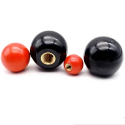 1pc Black Or Red Plastic M4 M5 M6 M8 M10 M12 M14 M16 Thread Ball Shaped Head Clamping Nuts Knob