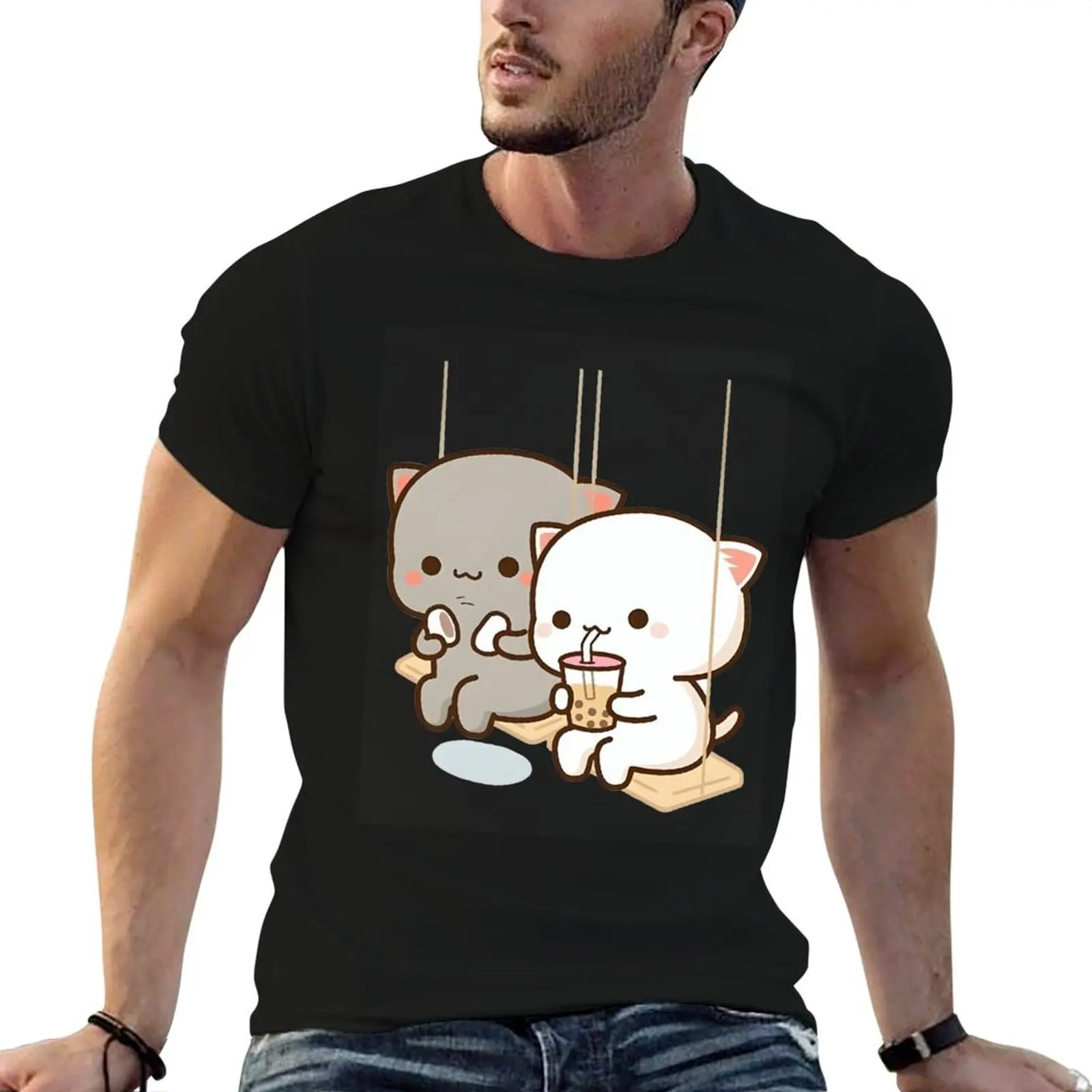 

t for Goma plain cotton shirt man t man shirts T-Shirt pack and Peach