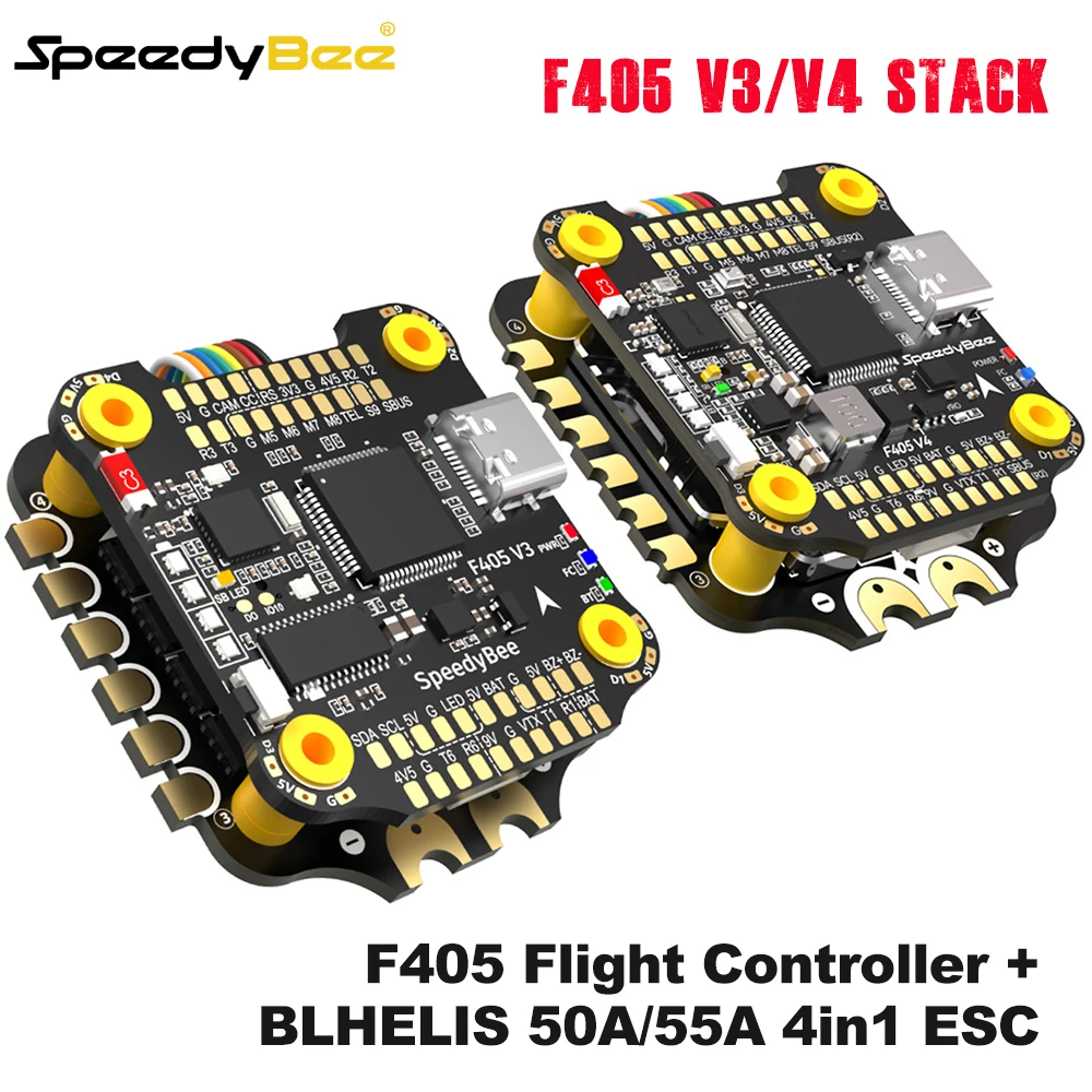 

SpeedyBee F405 V3/V4 FC ESC Stack 3-6S Lipo BLS 50A/55A ESC for RC FPV Drone