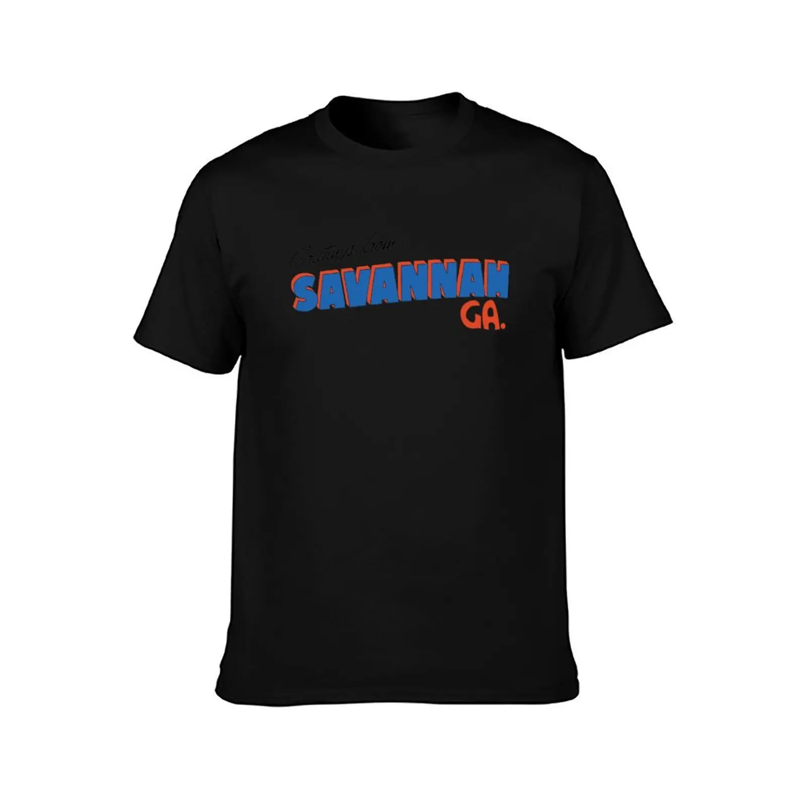 Greetings from Savannah T-Shirt Summer Casual Cotton Tee Oversized Streetwear Tops Vintage Graphic Print Unisex Men Women