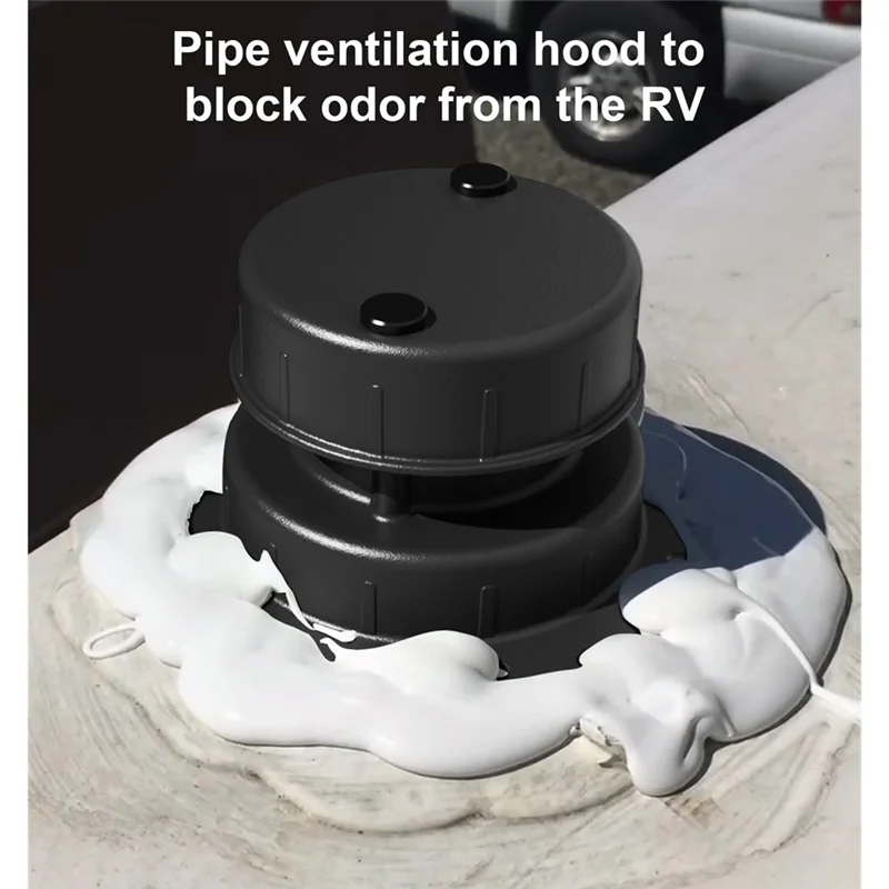 ABVA-Rv-Entlüftungsabdeckungen für Dach, Aluminium, RV-Sanitär-Entlüftungskappe mit Bildschirm, RV-Dach-Entlüftungsabdeckung