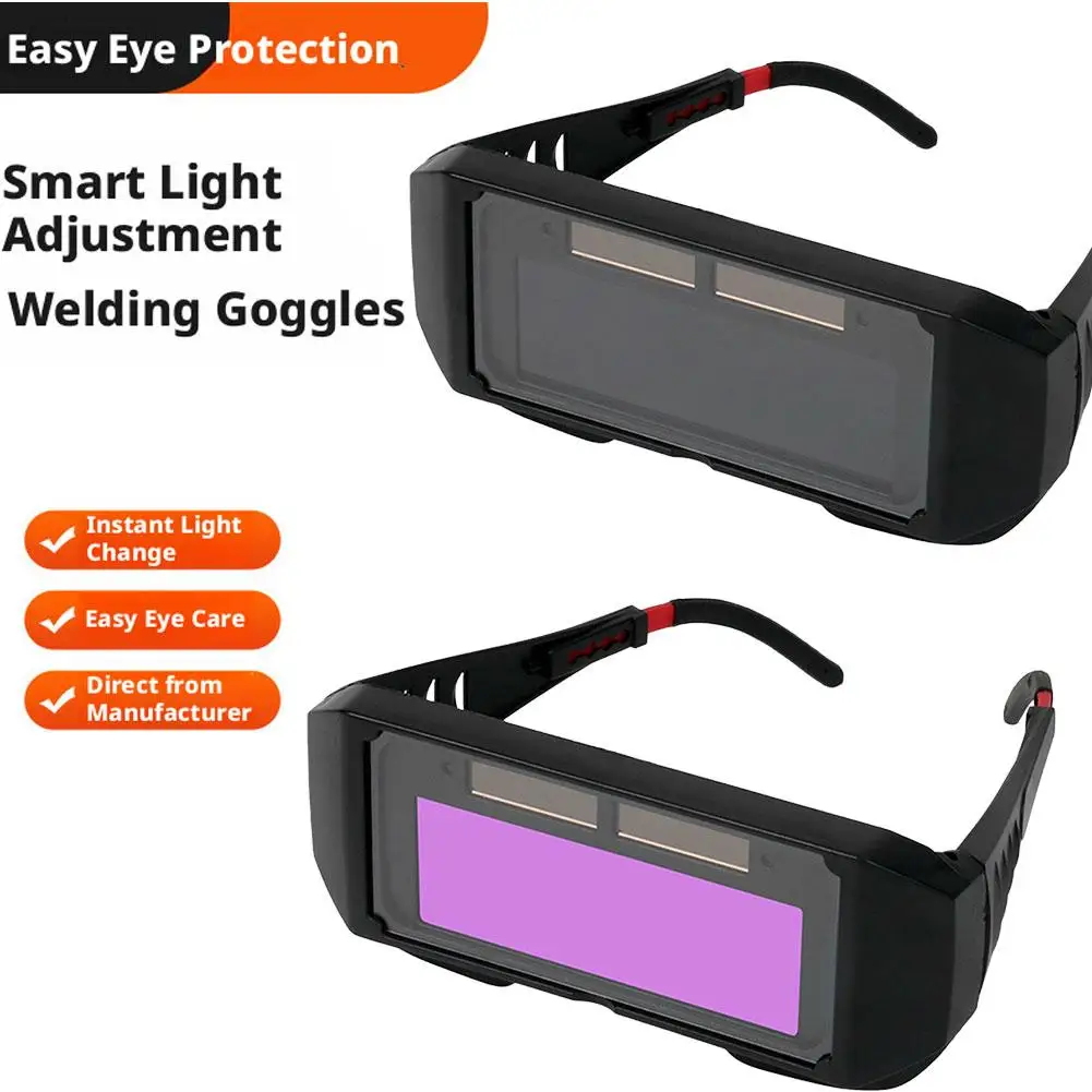 Solar Powered Welding Helmet Automatic Dimming Welding Glasses Light Change Auto Darkening Anti- Eyes Shield Goggle for Welding