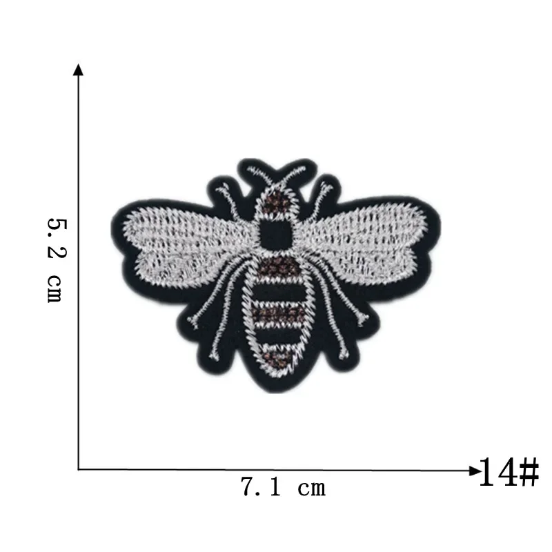 Piccole api Appliques ricamate varie vespe ferro sulle toppe all\'ingrosso per i vestiti dei bambini decorazione fai da te adesivi insetti volanti