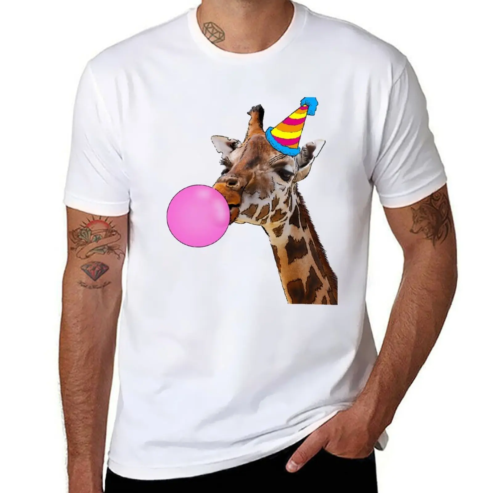 

Party Giraffe (white) T-Shirt printed t shirts for man graphic t shirts for man T-Shirt