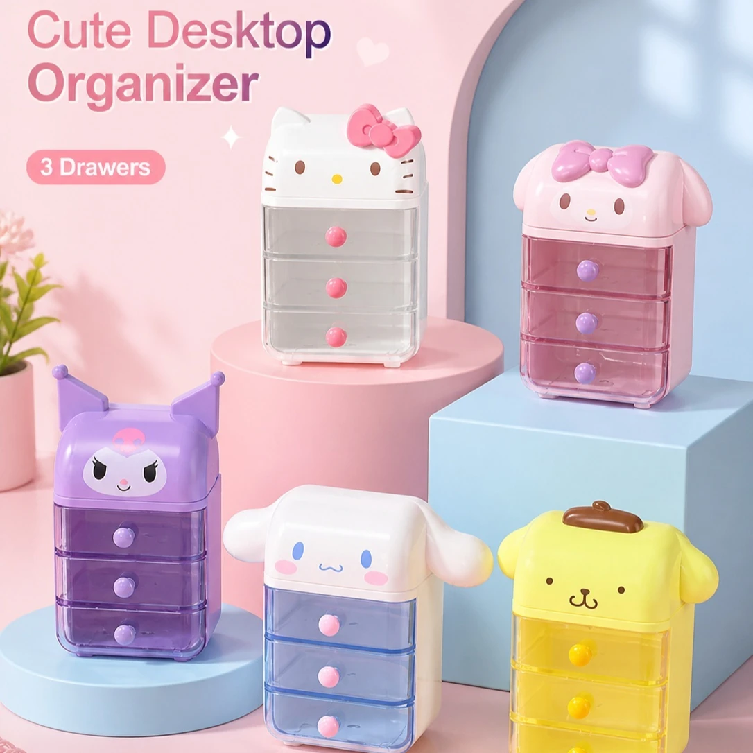 Home Office Desk With Drawers - Hot Mini Drawer Storage Box Hellokitty