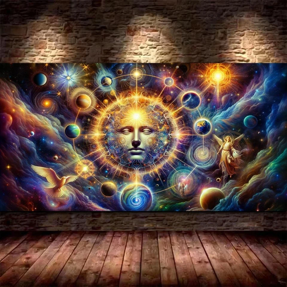 The Face Of God Diy Diamond Painting Cosmic,Planetary,Stellar Cross Stitch Full Diamond Mosaic Embroidery Sale For Home Decor
