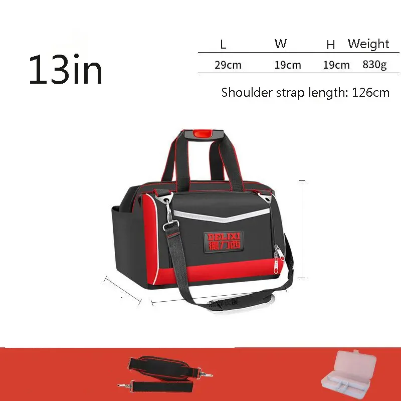 Waterproof Tool Bag with Pockets Handheld Toolkit Oxford Cloth Multifunctional Storage Handbag Electrician Tools Organizer