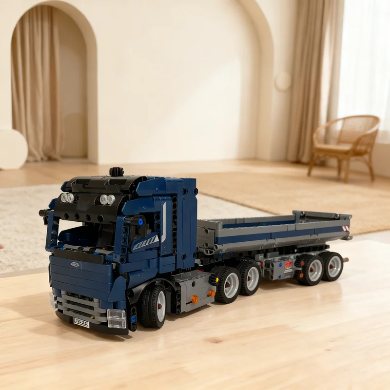 776pcs MOC Actros Dump Truck Model Building Blocks Architecture Toys Birthday Gift Education Brick Presentation Collection Idea