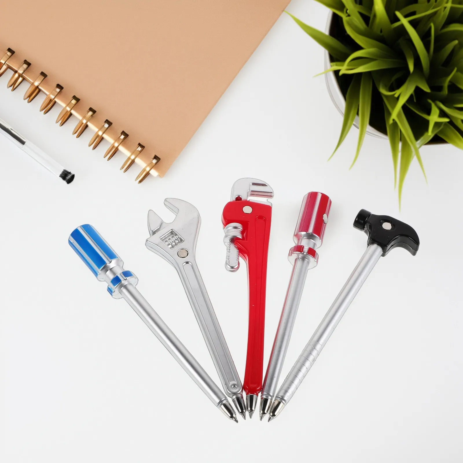 5Pcs Unique Tool Style Ballpoint Pens Funny Creative Office School Writing Supplies Novelty Party Favor Prizes