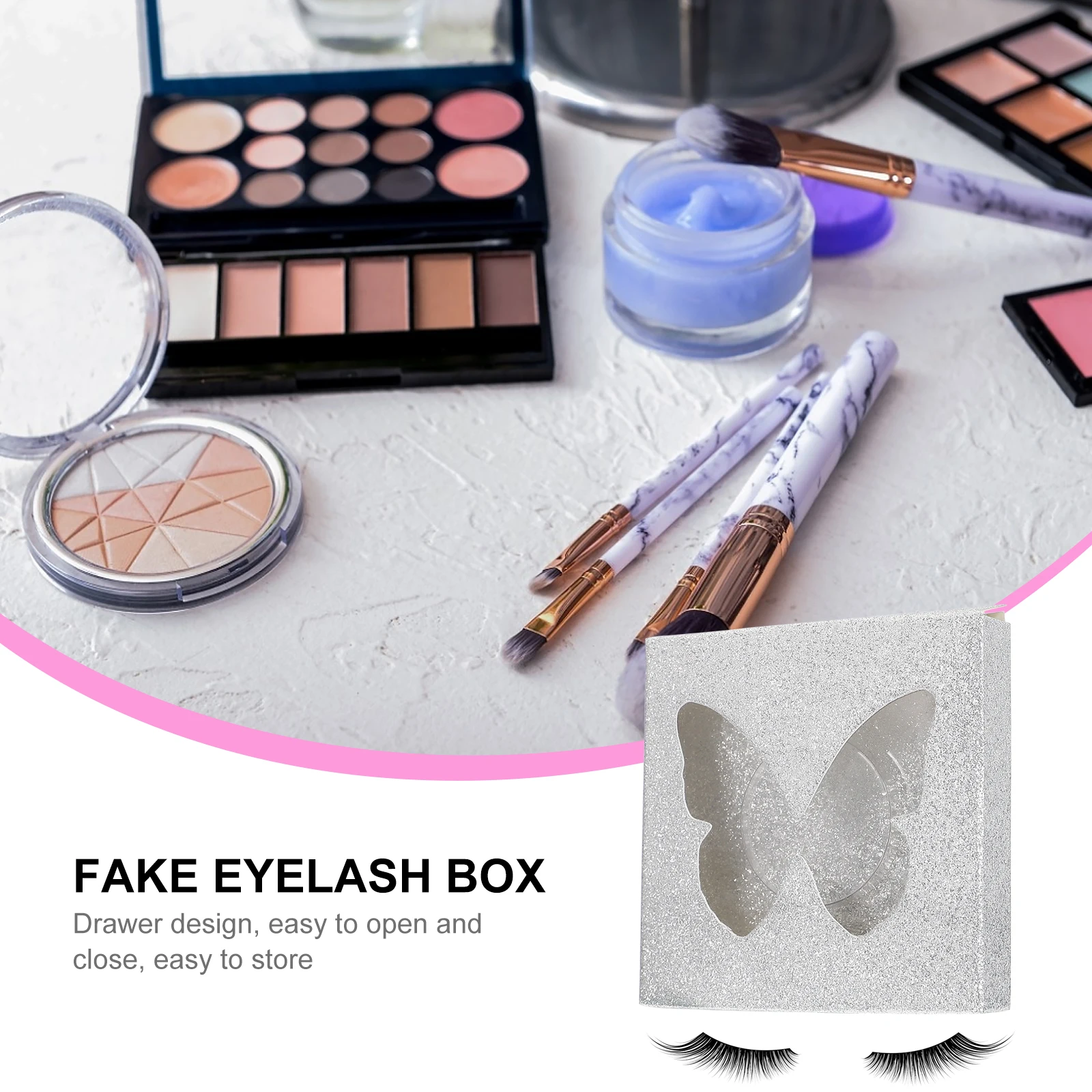 

30pcs Multicolor Eyelash Box Case Tray Holder Storage ganizer Empty Lash Safe Space Protect lashes cosmetics