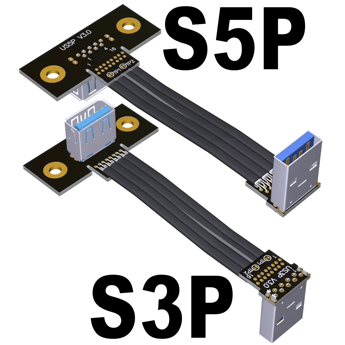 هوائي FPV PTZ USB 3.0 نوع A إلى كابل شريط مسطح مرن عالي السرعة كابل FFC كابل مسطح FPV ذكر إلى أنثى 90 درجة