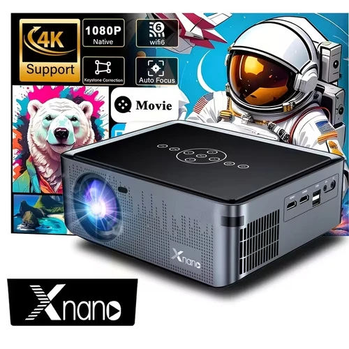 Imagen 1 del producto Proyector de cine en casa XNANO X1PRO, resolución nativa de 1080P, enfoque automático, 8K, compatible con WiFi y brillo de voz inalámbrico 5,0 para el hogar