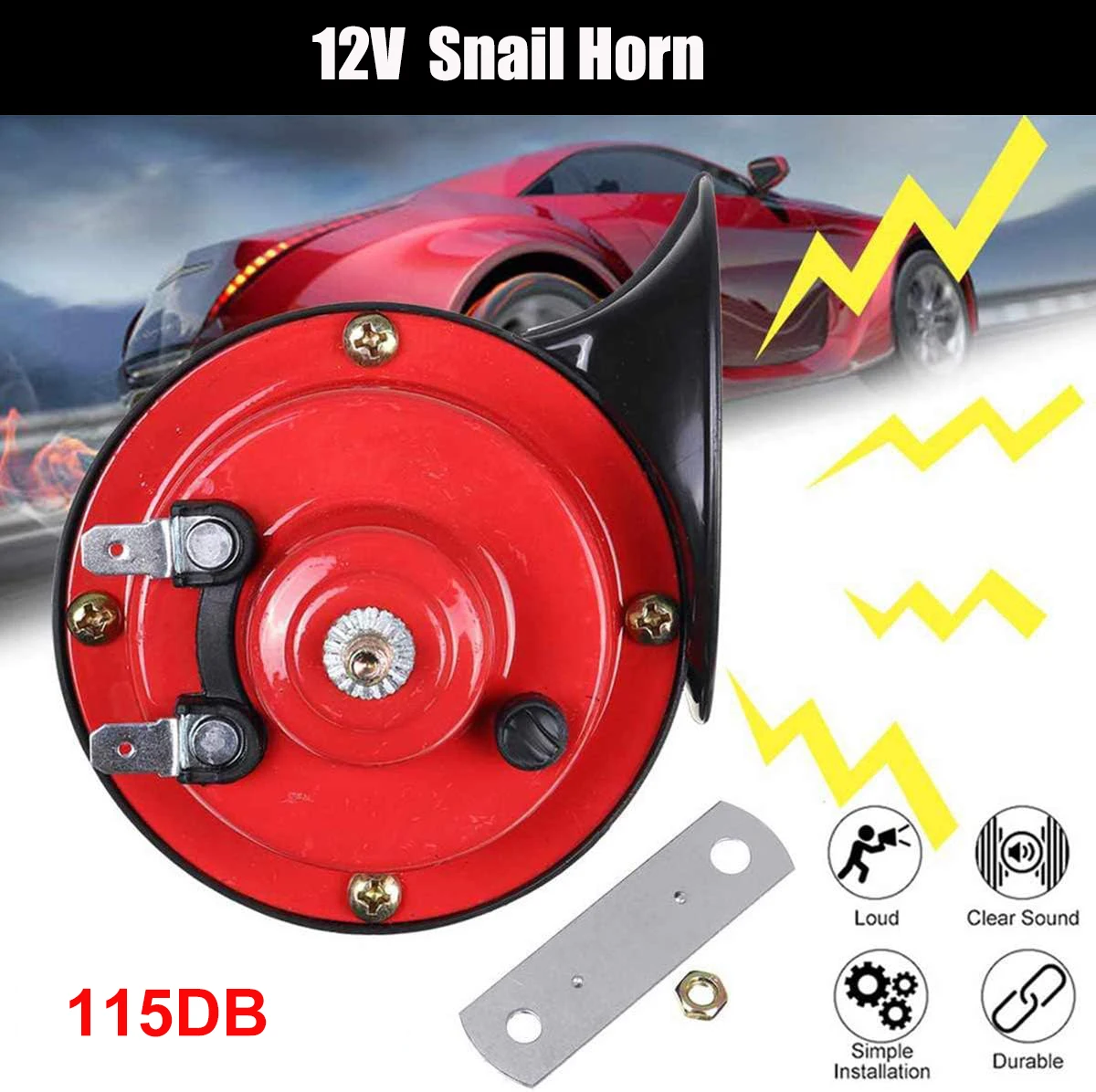 115db Super Train Horn For 12V Power Supplies Car-boat Motorcycles Automotive Loudspeaker Car Speaker Sound Signal