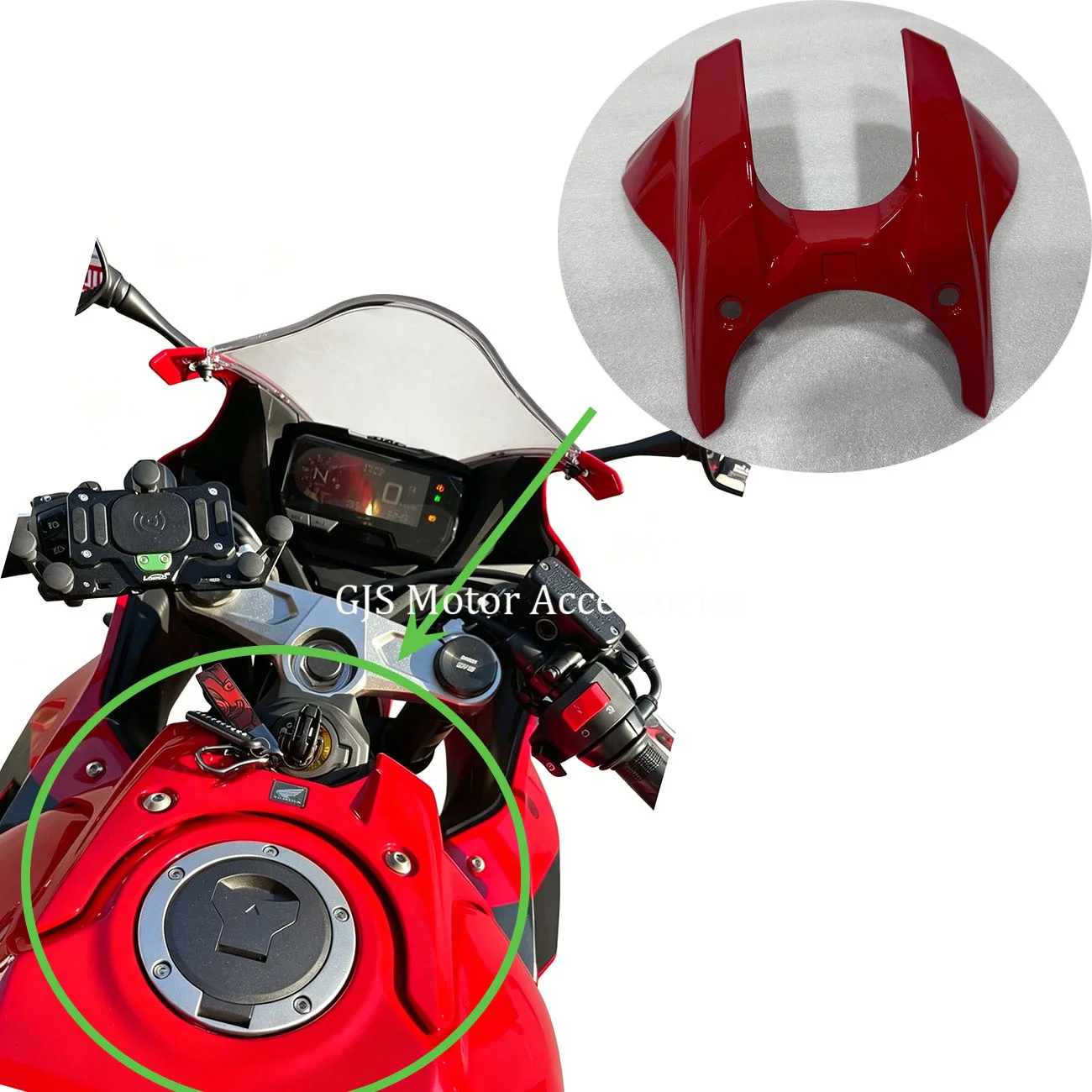 

Motorcycle Front Air Tank Cover Fuel Gas Shell Protector Fairing Fit for CB650R CBR650R 2019 2020 2021 2022 2023 2024 2025