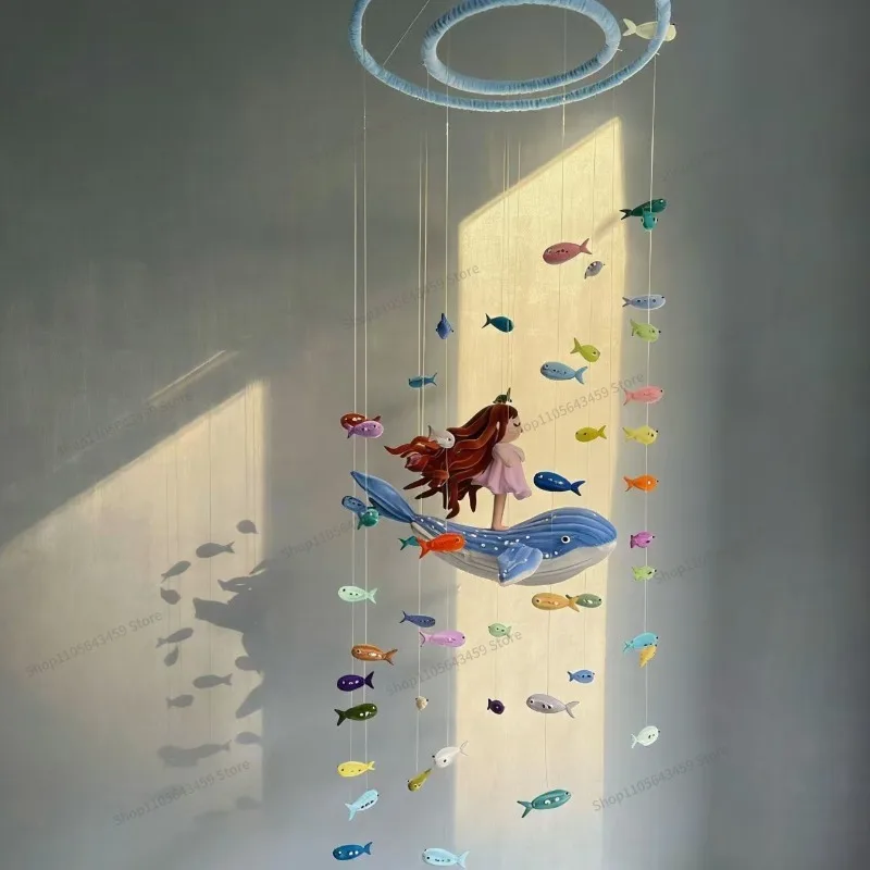 For twist stick ocean small fish wind chimes air pendant material package handmade DIY