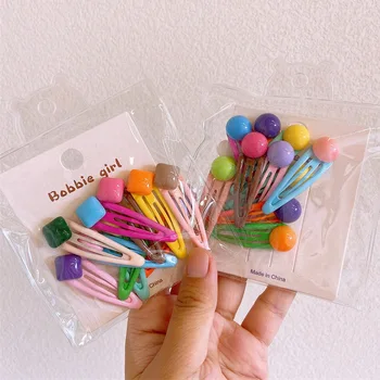 Petites pinces à cheveux mignonnes pour enfants, barette cheveux fille bebe,mini épingles à cheveux ours fille, pince cheveux fille fleur, pinces bébé BB, cheveux accessoires , 10 pièces, ensemble