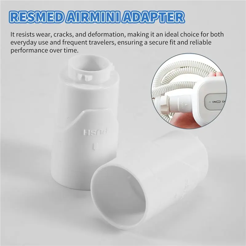A74E-Tubing Travel Adapter Connect 2PCS CPAP Hose Adapter For Resmed Airmini, For All 22Mm Mask Diameter Compatible