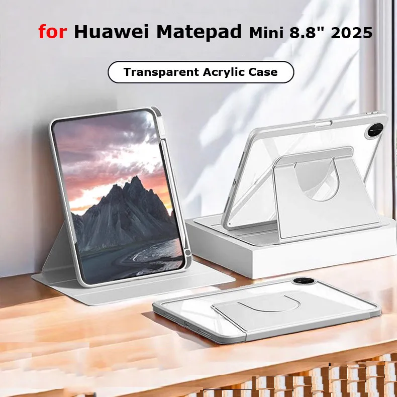 

Case for Huawei Matepad Mini 8.8" 2025 11.5 PaperMatte Pro 11 11.5-inch S Air 11.5 SE 11 10.4 Transparent Acrylic Magnetic Case