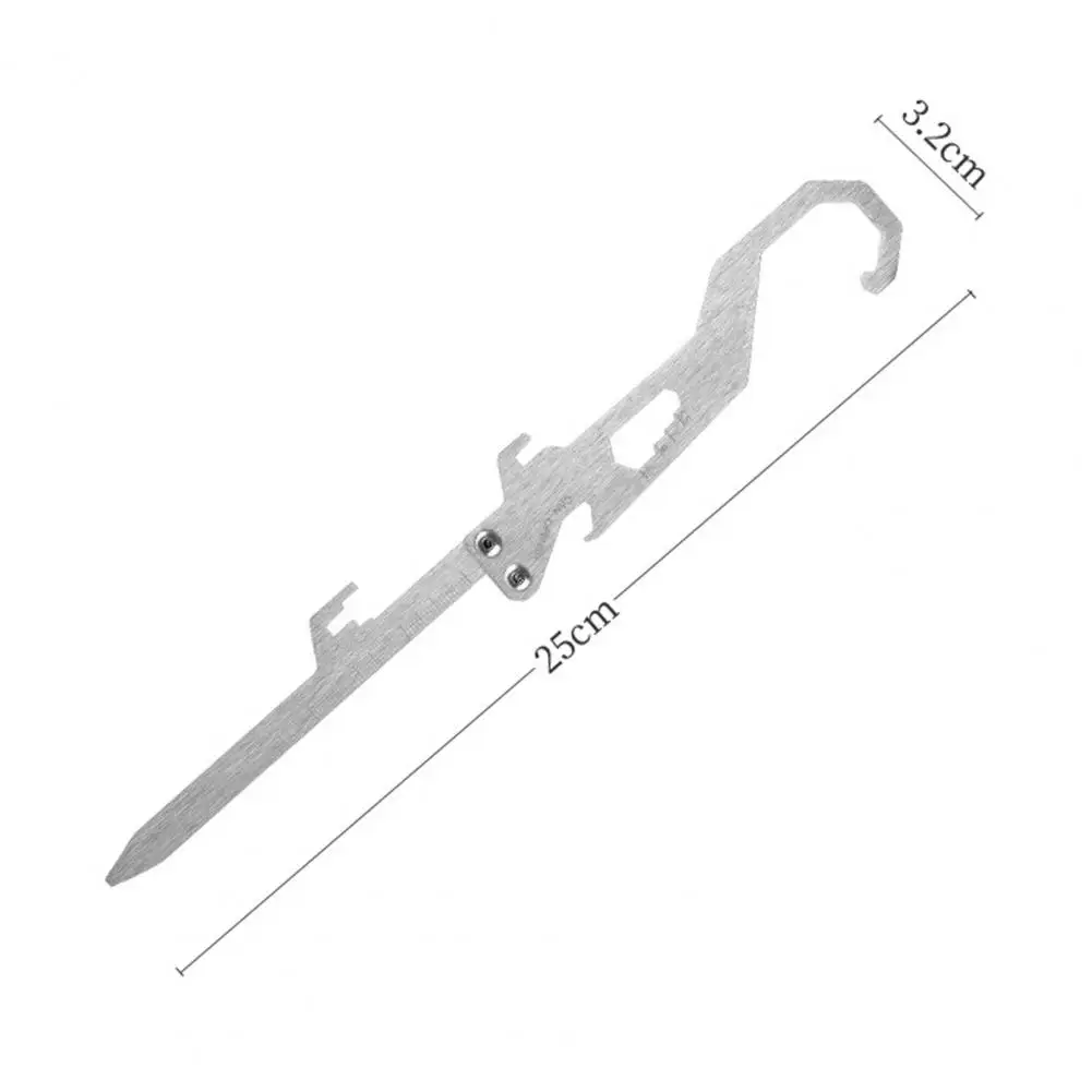 Foldable Incense Holder Durable Stainless Steel Incense Coil Hook for Outdoor Camping with Multifunctional Bottle Opener Ruler