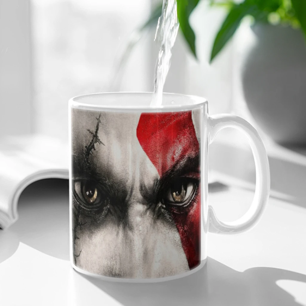 God Of War Game Anime Free shipping Ceramic Mug Cute Coffee Tea Milk Stave Mugs And Cups with Handle Novelty Gifts